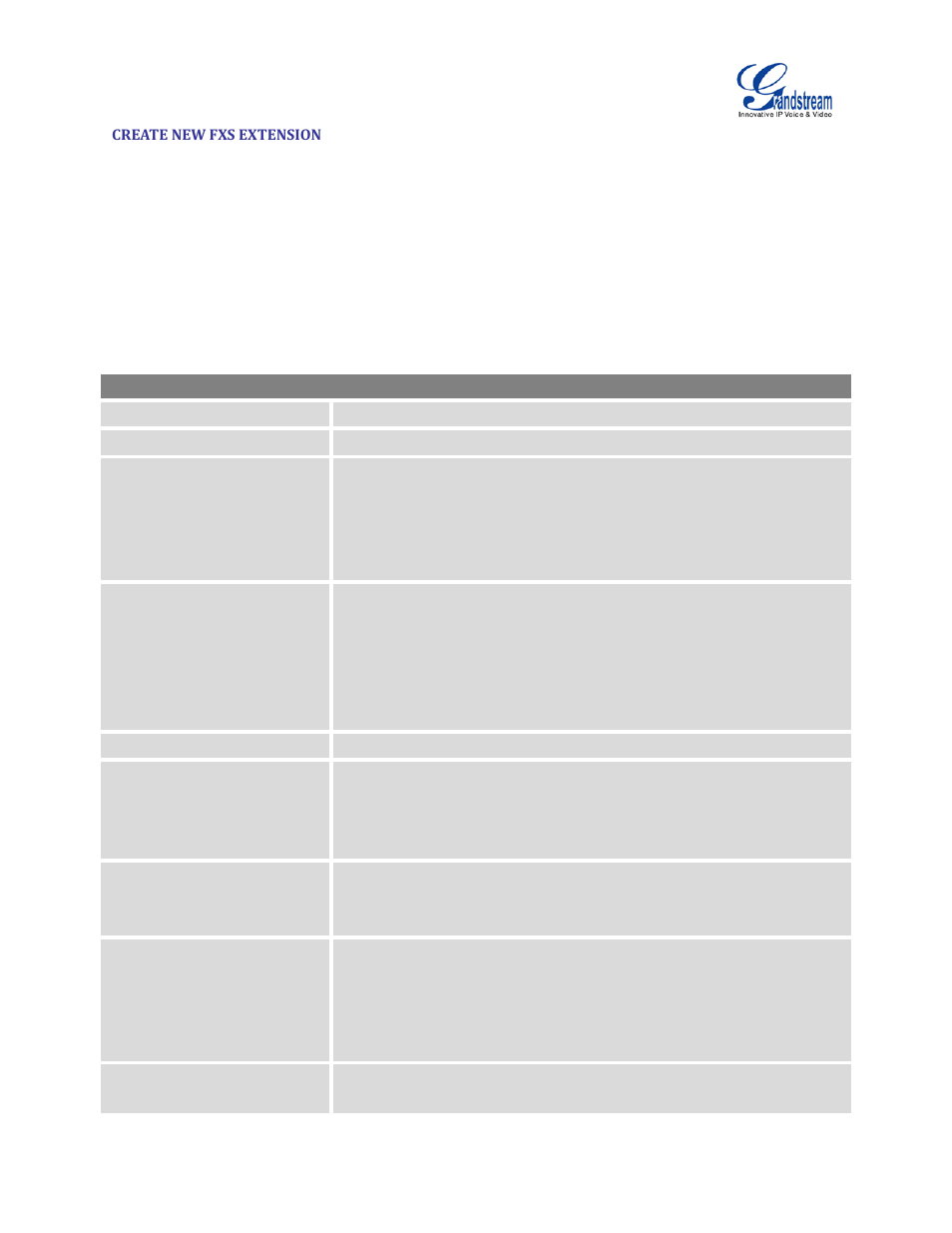 Create new fxs extension | Grandstream UCM6510 User Manual User Manual | Page 123 / 314