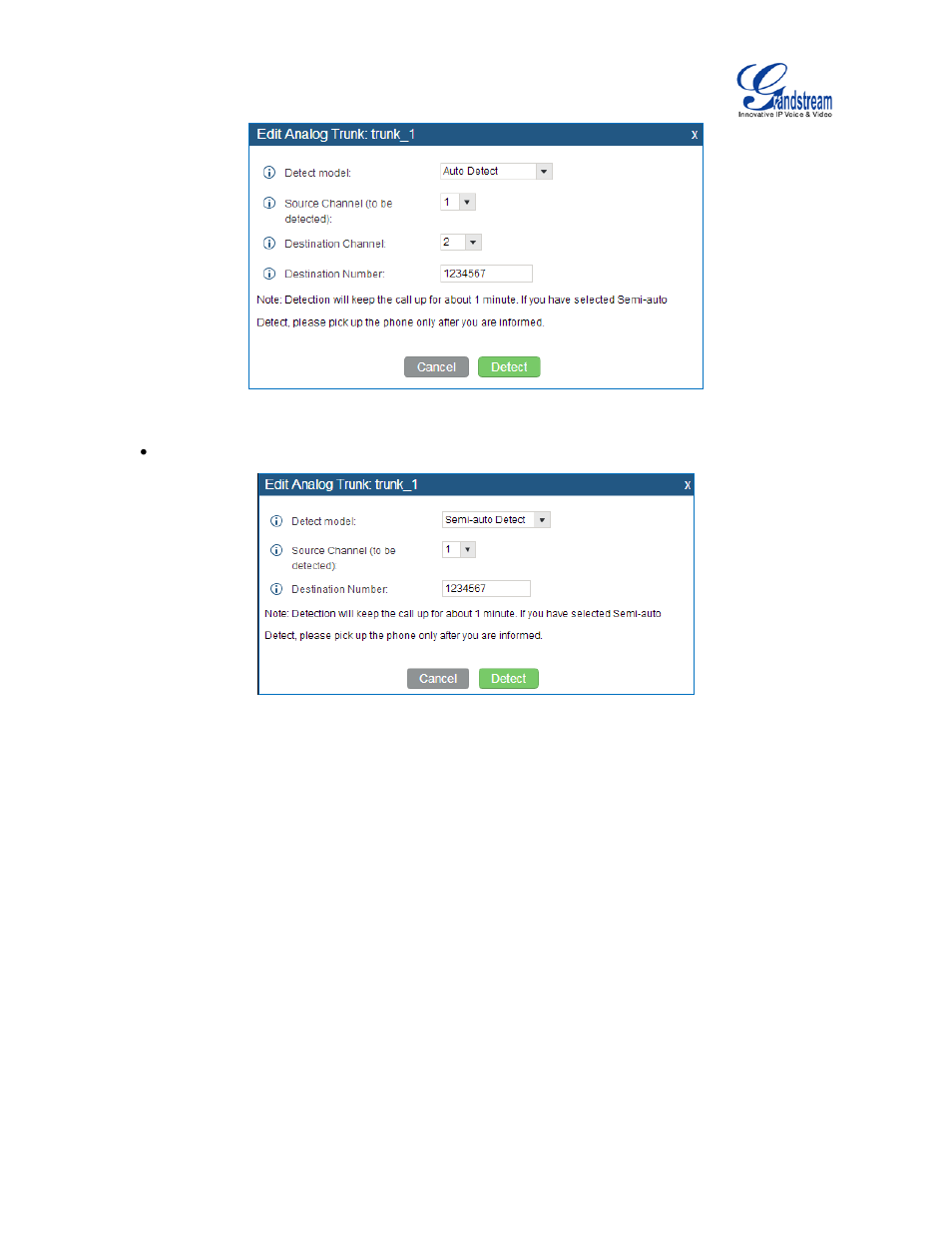 Figure 83: ucm6510 pstn detection: auto detect | Grandstream UCM6510 User Manual User Manual | Page 143 / 314