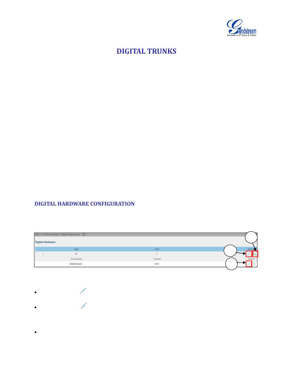 Digital trunks, Digital hardware configuration, Figure 87: digital hardware configuration | Grandstream UCM6510 User Manual User Manual | Page 148 / 314