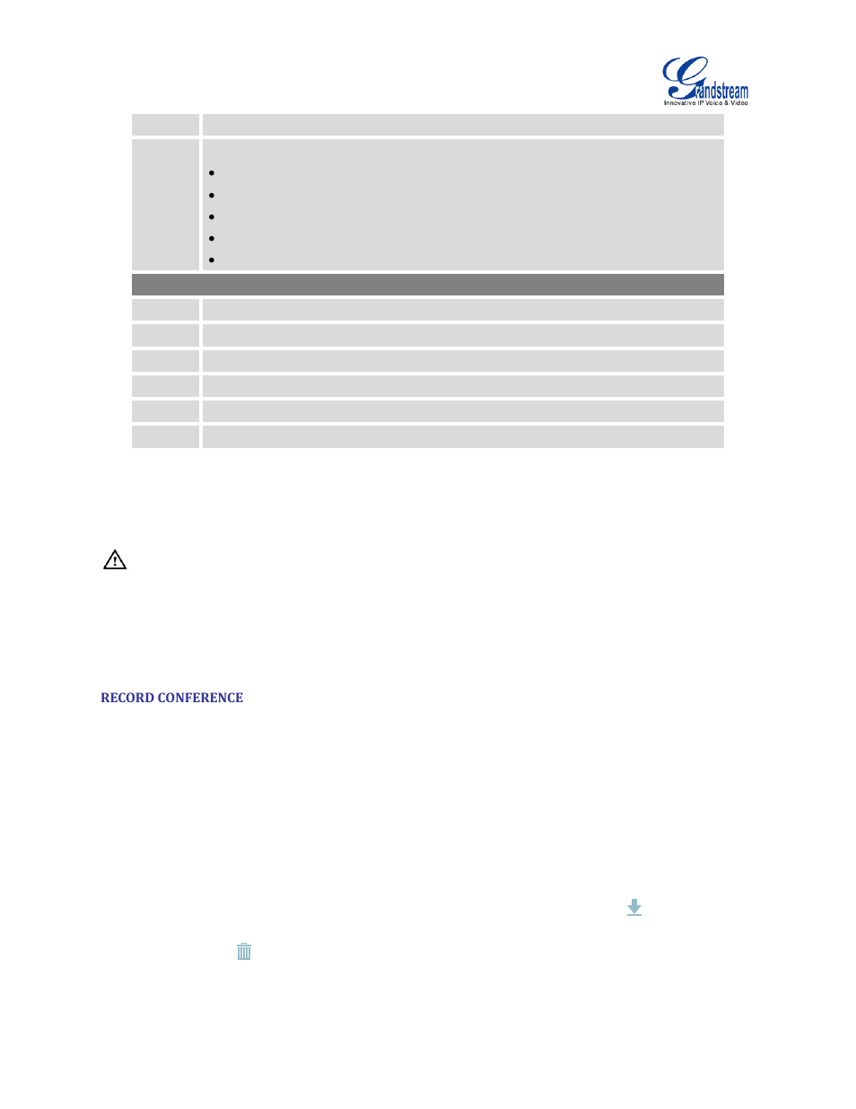 Record conference | Grandstream UCM6510 User Manual User Manual | Page 192 / 314