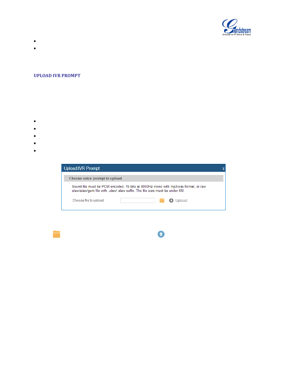 Upload ivr prompt, Figure 104: upload ivr prompt | Grandstream UCM6510 User Manual User Manual | Page 197 / 314