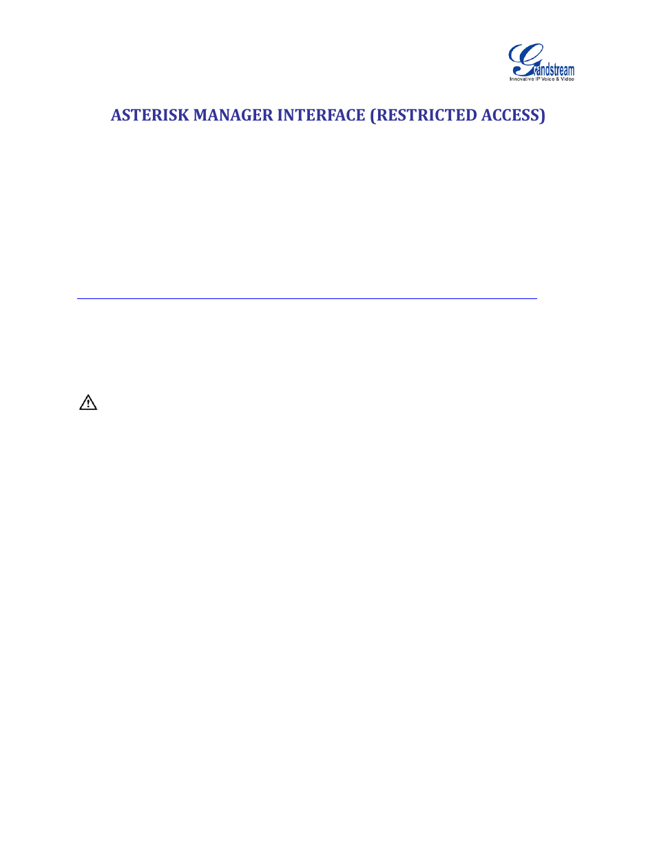 Asterisk manager interface (restricted access) | Grandstream UCM6510 User Manual User Manual | Page 228 / 314