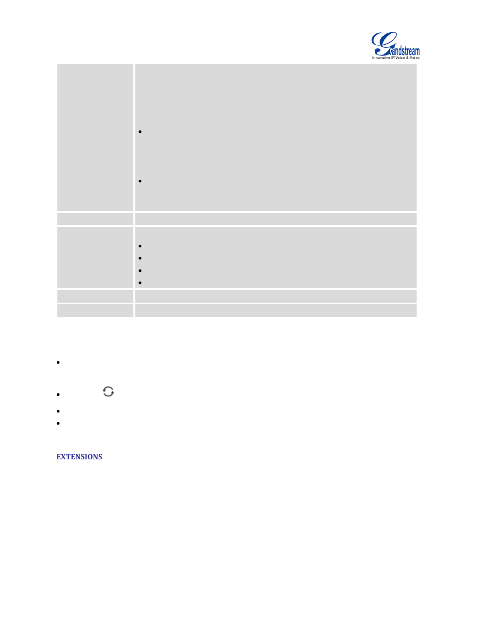 Extensions | Grandstream UCM6510 User Manual User Manual | Page 271 / 314