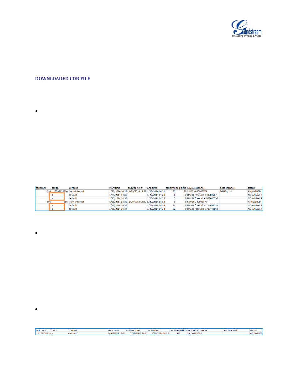 Downloaded cdr file | Grandstream UCM6510 User Manual User Manual | Page 288 / 314