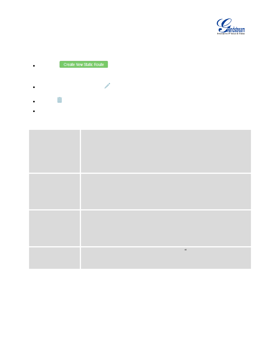 Table 10: ucm6510 network settings->static routes | Grandstream UCM6510 User Manual User Manual | Page 52 / 314