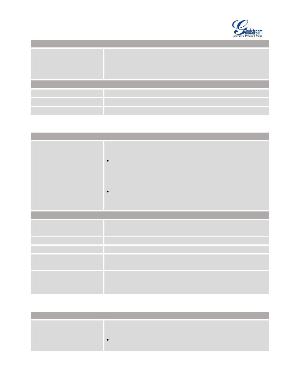 Table 28: global policy parameters - customization | Grandstream UCM6510 User Manual User Manual | Page 93 / 314