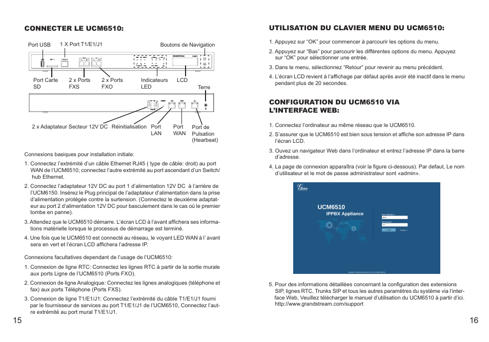 Grandstream UCM6510 Quick Installation Guide User Manual | Page 10 / 20