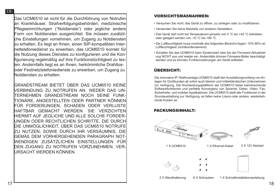 Grandstream UCM6510 Quick Installation Guide User Manual | Page 11 / 20