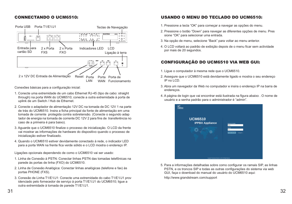 Grandstream UCM6510 Quick Installation Guide User Manual | Page 18 / 20