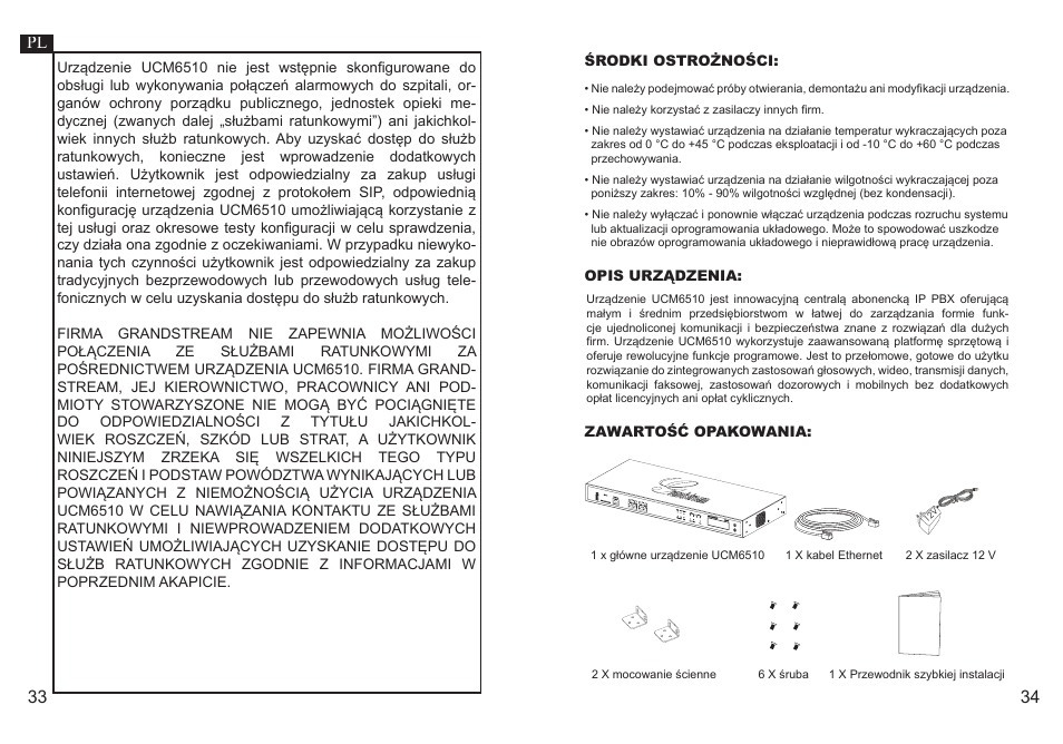 Grandstream UCM6510 Quick Installation Guide User Manual | Page 19 / 20