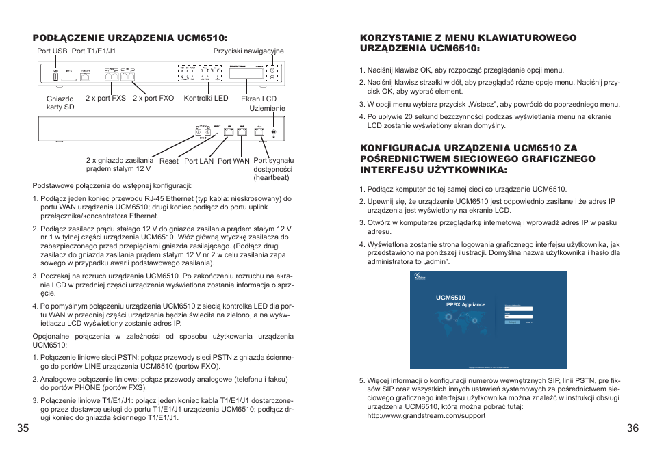 Grandstream UCM6510 Quick Installation Guide User Manual | Page 20 / 20