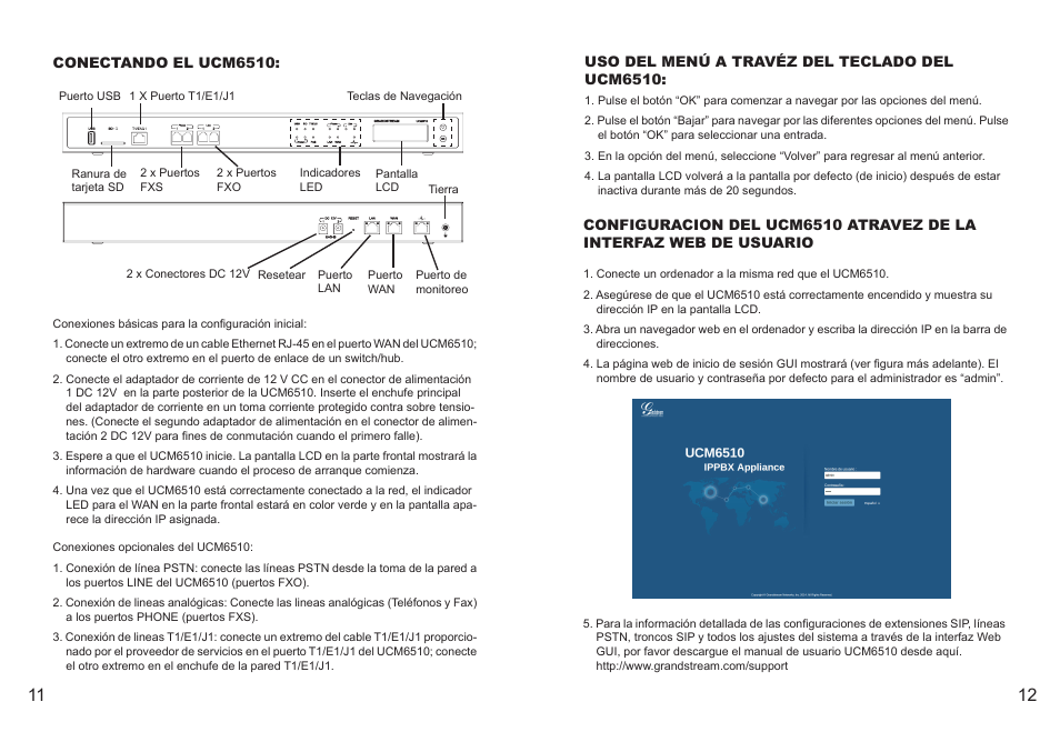 Grandstream UCM6510 Quick Installation Guide User Manual | Page 8 / 20