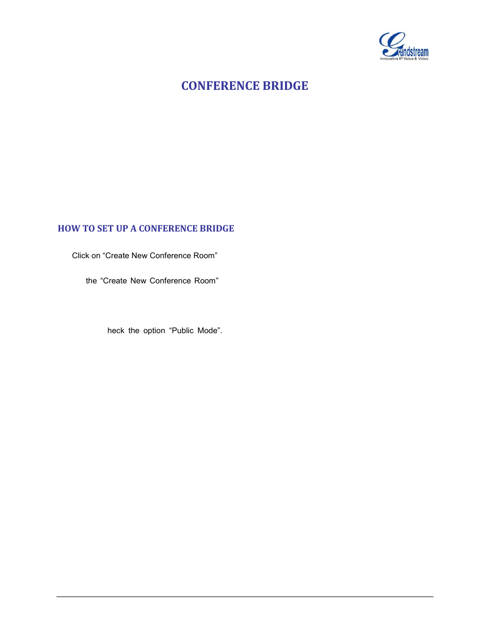 Conference bridge, How to set up a conference bridge | Grandstream UCM6510 basic setup guide User Manual | Page 17 / 30