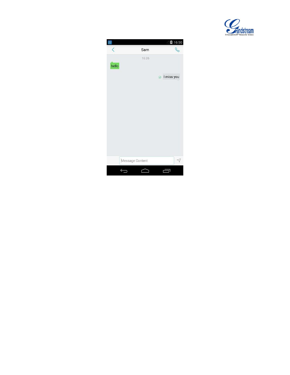 Figure 36: grandstream wave message details screen | Grandstream Wave User Manual | Page 45 / 65