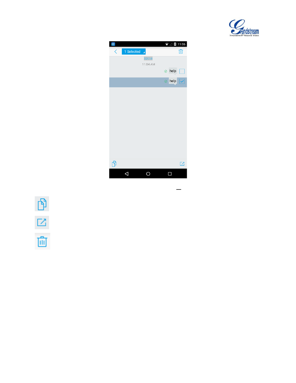 Figure 38: grandstream wave message screen, Edit message | Grandstream Wave User Manual | Page 47 / 65