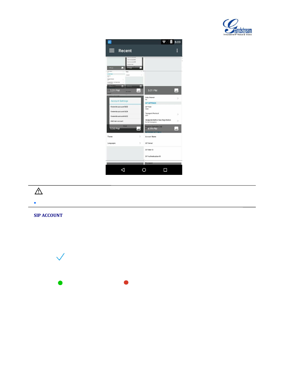 Sip account, Figure 41: scan qr code image screen | Grandstream Wave User Manual | Page 50 / 65