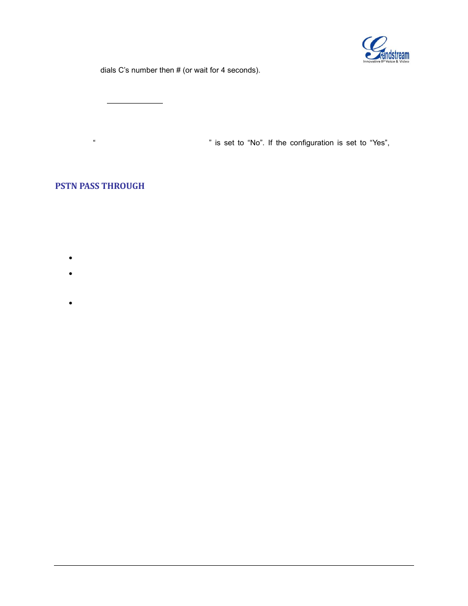 Pstn pass through | Grandstream HT503 User Manual User Manual | Page 24 / 66