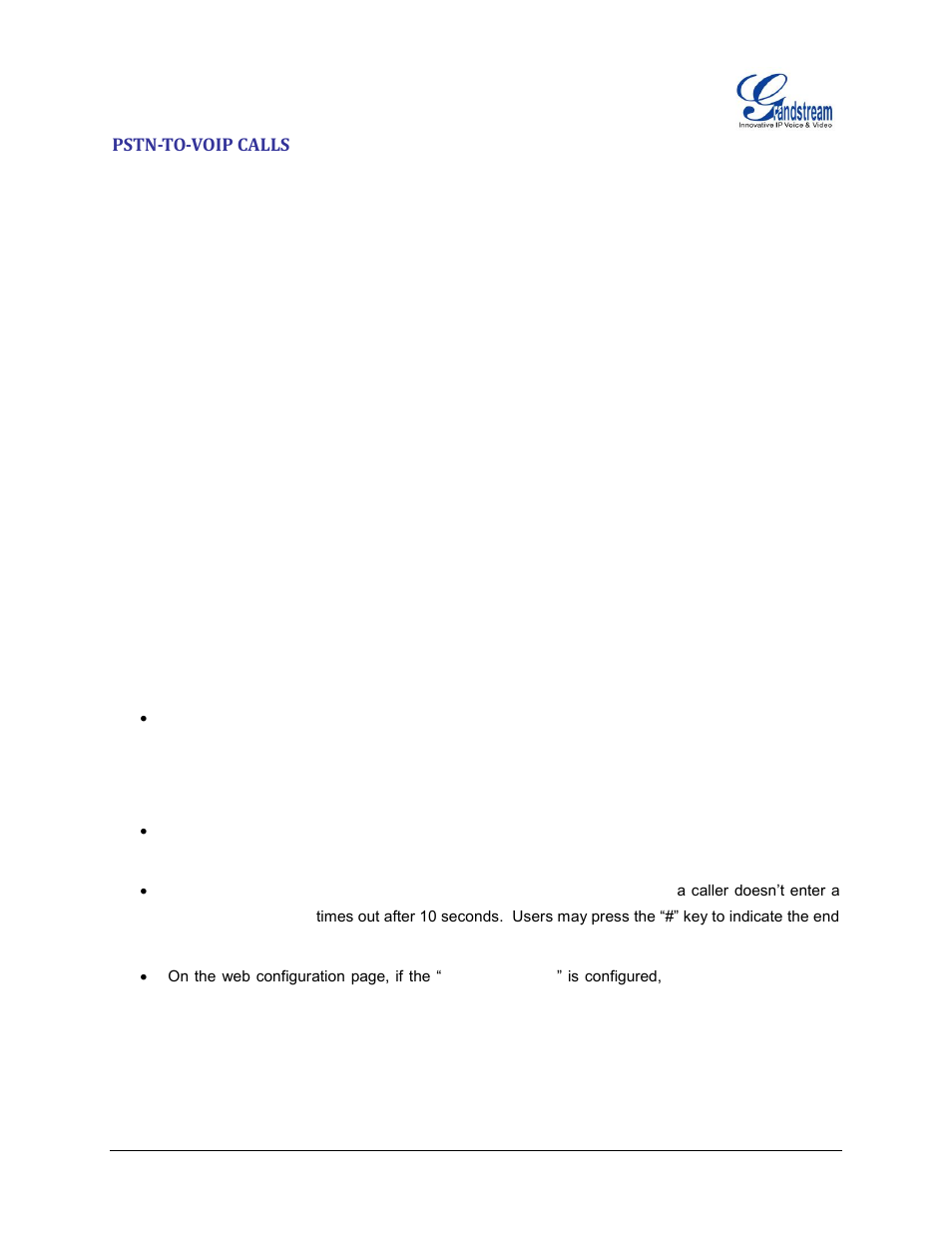 Pstn-to-voip calls | Grandstream HT503 User Manual User Manual | Page 26 / 66