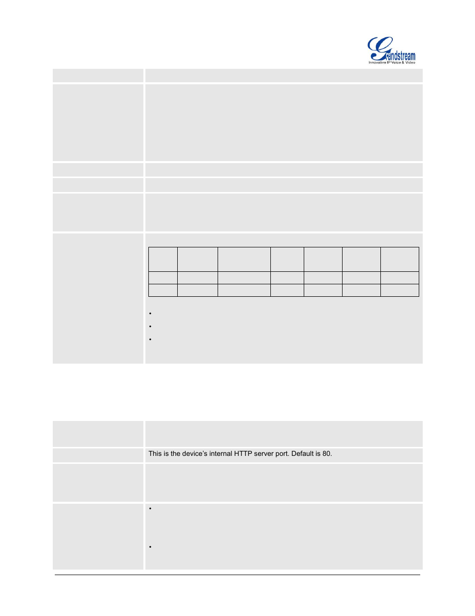 Table 8: basic settings | Grandstream HT503 User Manual User Manual | Page 34 / 66