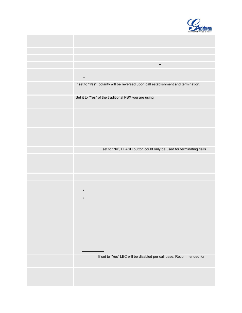 Crypto life time, Enable hook flash | Grandstream HT503 User Manual User Manual | Page 50 / 66
