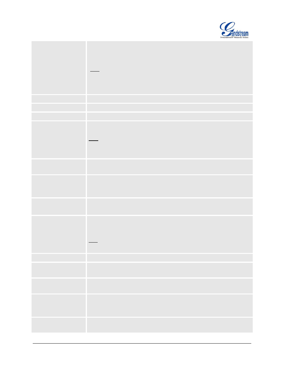 Pstn ring timeout (sec) | Grandstream HT503 User Manual User Manual | Page 58 / 66