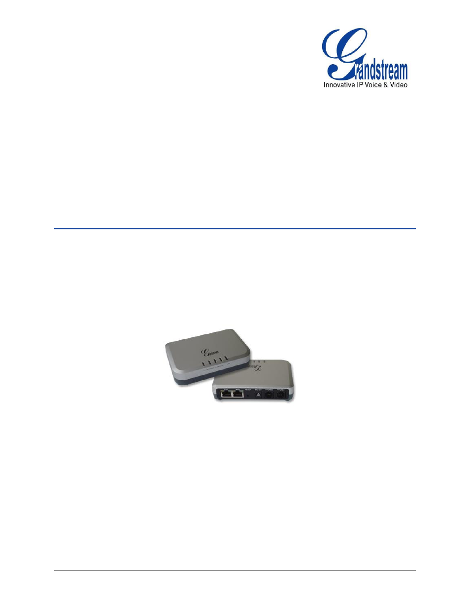 Grandstream HT502 User Manual User Manual | 56 pages