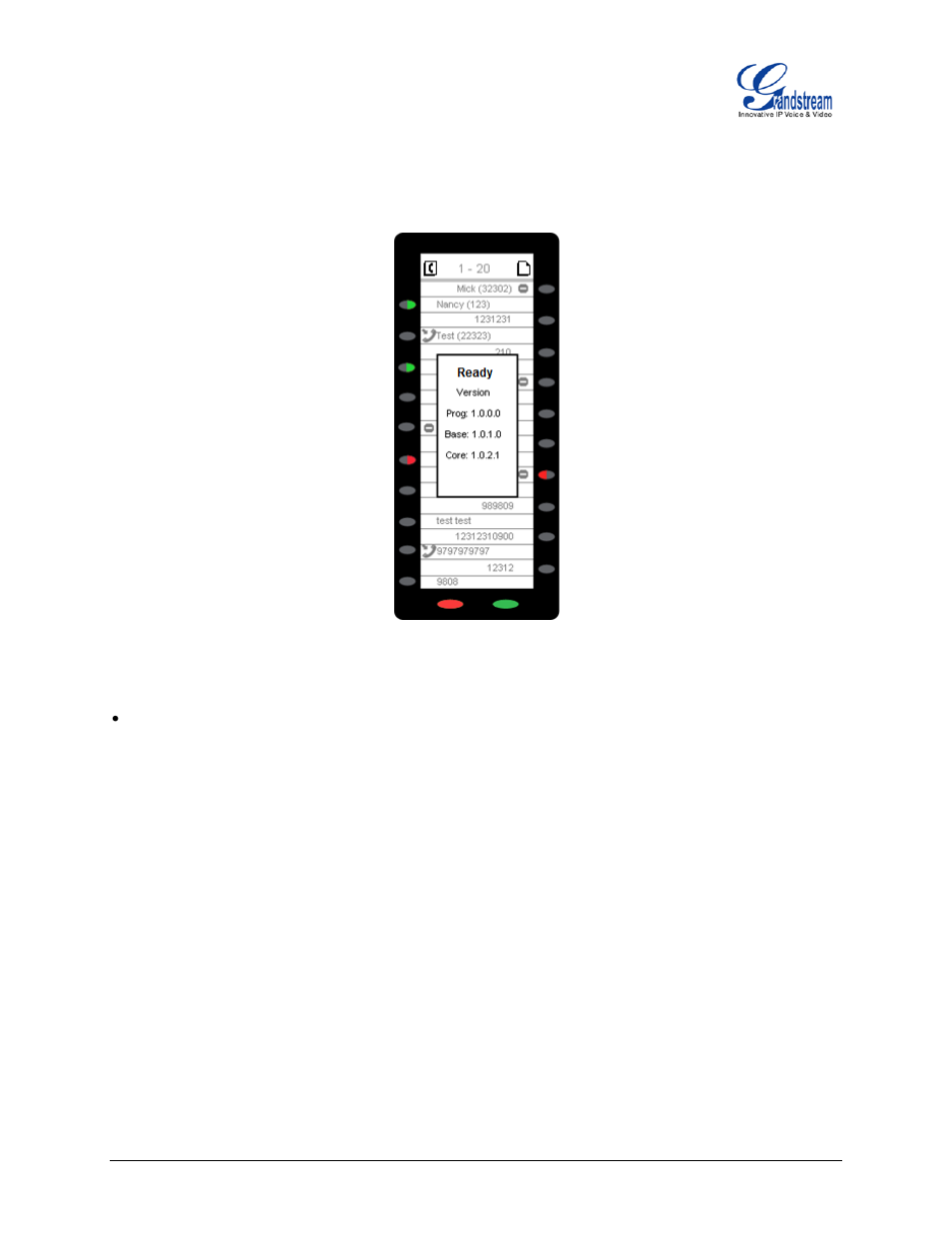 Figure 5: gxp2200ext status and version info | Grandstream GXP2200EXT User Manual User Manual | Page 13 / 27