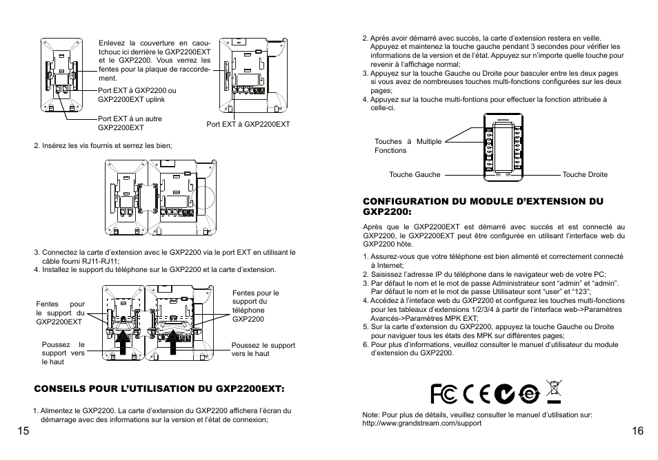 Grandstream GXP2200EXT Quick Installation Guide User Manual | Page 10 / 18
