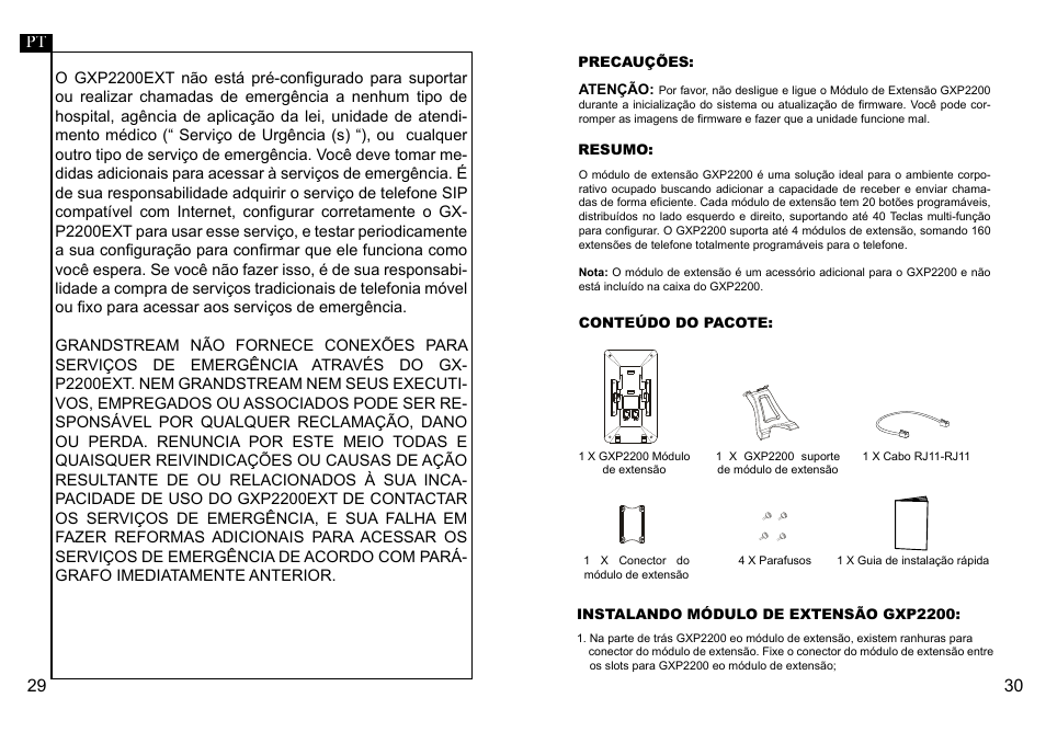 Grandstream GXP2200EXT Quick Installation Guide User Manual | Page 17 / 18