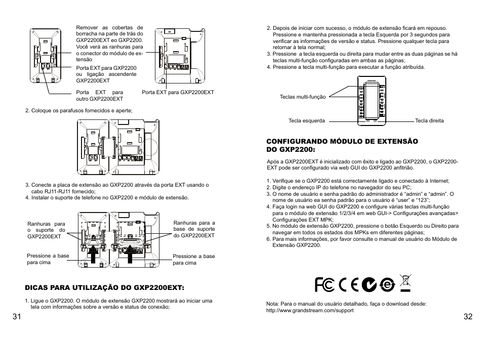 Grandstream GXP2200EXT Quick Installation Guide User Manual | Page 18 / 18