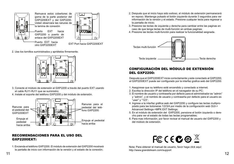 Grandstream GXP2200EXT Quick Installation Guide User Manual | Page 8 / 18