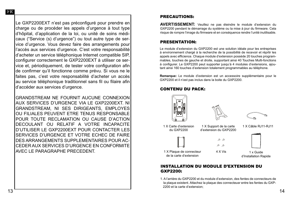 Grandstream GXP2200EXT Quick Installation Guide User Manual | Page 9 / 18