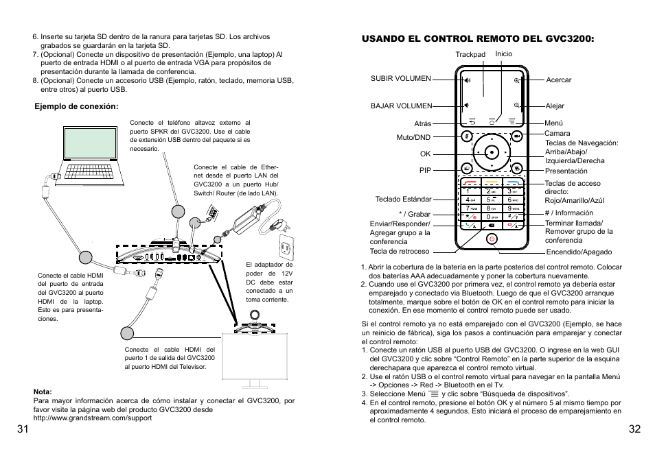 Grandstream GVC3200 Quick Installation Guide User Manual | Page 18 / 52