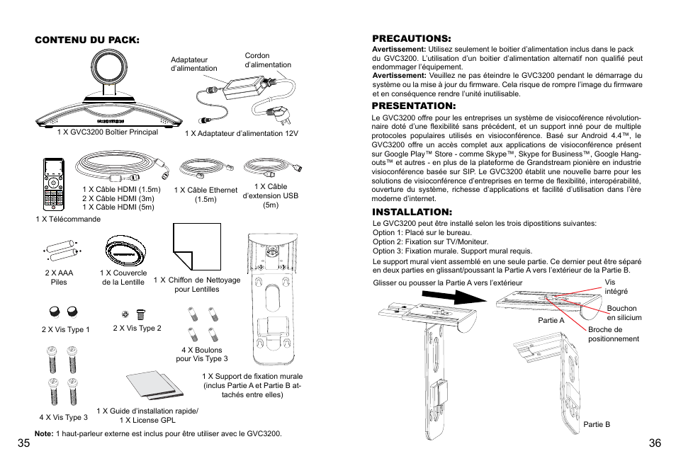 Grandstream GVC3200 Quick Installation Guide User Manual | Page 20 / 52