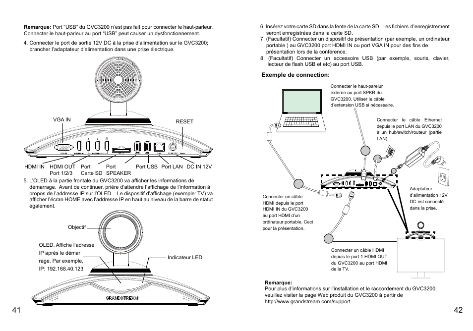 Grandstream GVC3200 Quick Installation Guide User Manual | Page 23 / 52