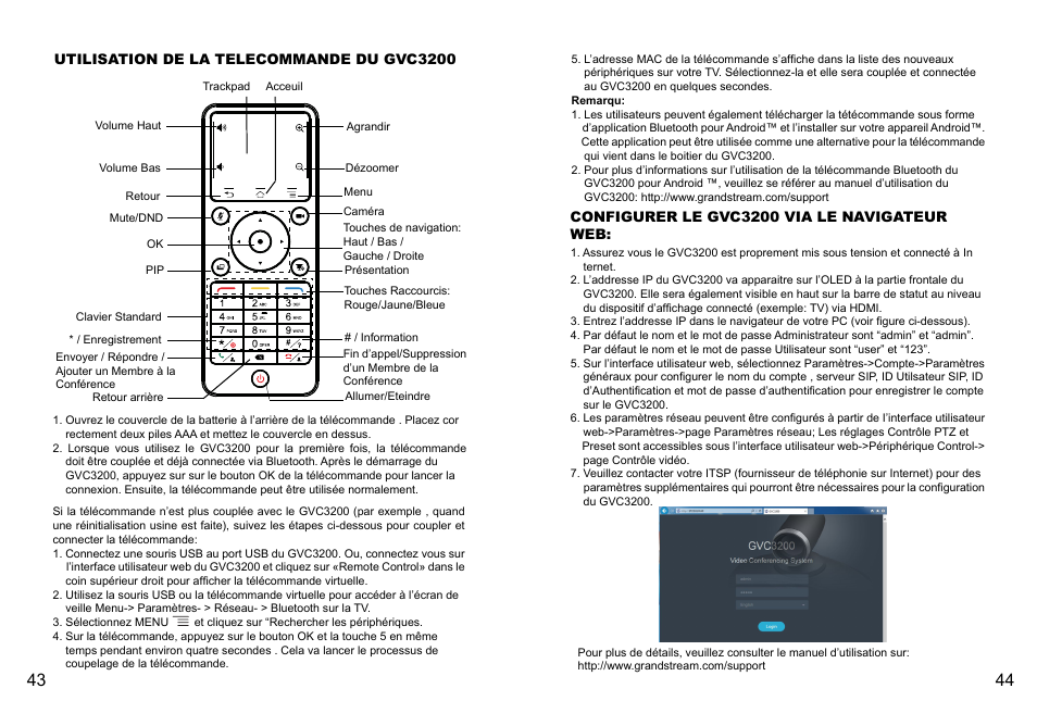 Grandstream GVC3200 Quick Installation Guide User Manual | Page 24 / 52