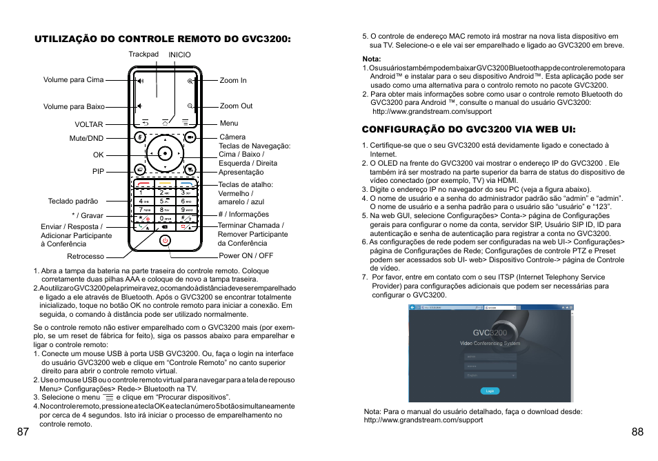 Grandstream GVC3200 Quick Installation Guide User Manual | Page 46 / 52