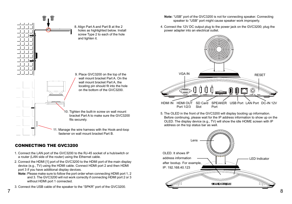 Grandstream GVC3200 Quick Installation Guide User Manual | Page 6 / 52