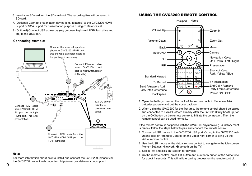 Grandstream GVC3200 Quick Installation Guide User Manual | Page 7 / 52