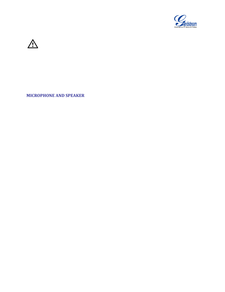 Microphone and speaker | Grandstream GVC3200 User Guide User Manual | Page 44 / 98
