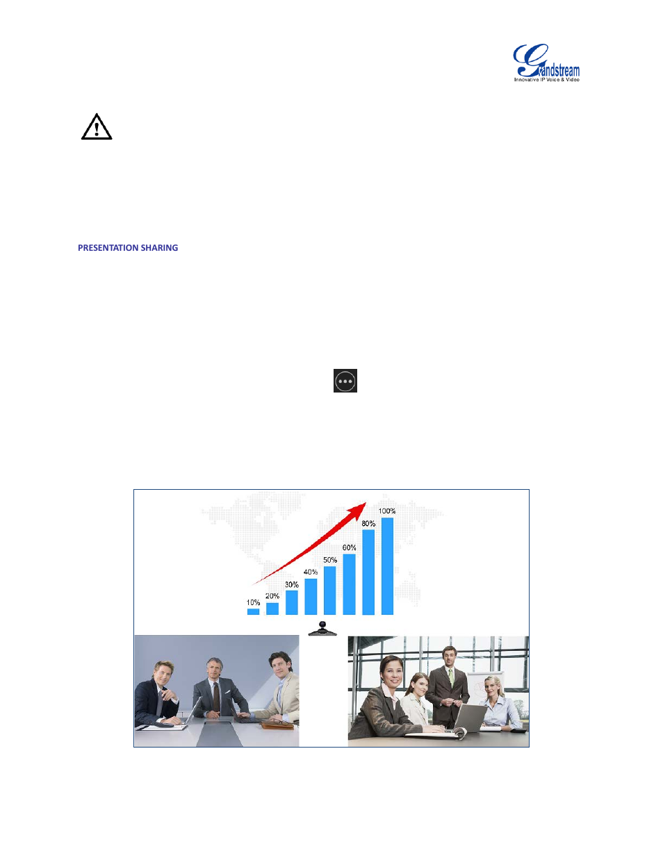 Presentation sharing | Grandstream GVC3200 User Guide User Manual | Page 57 / 98