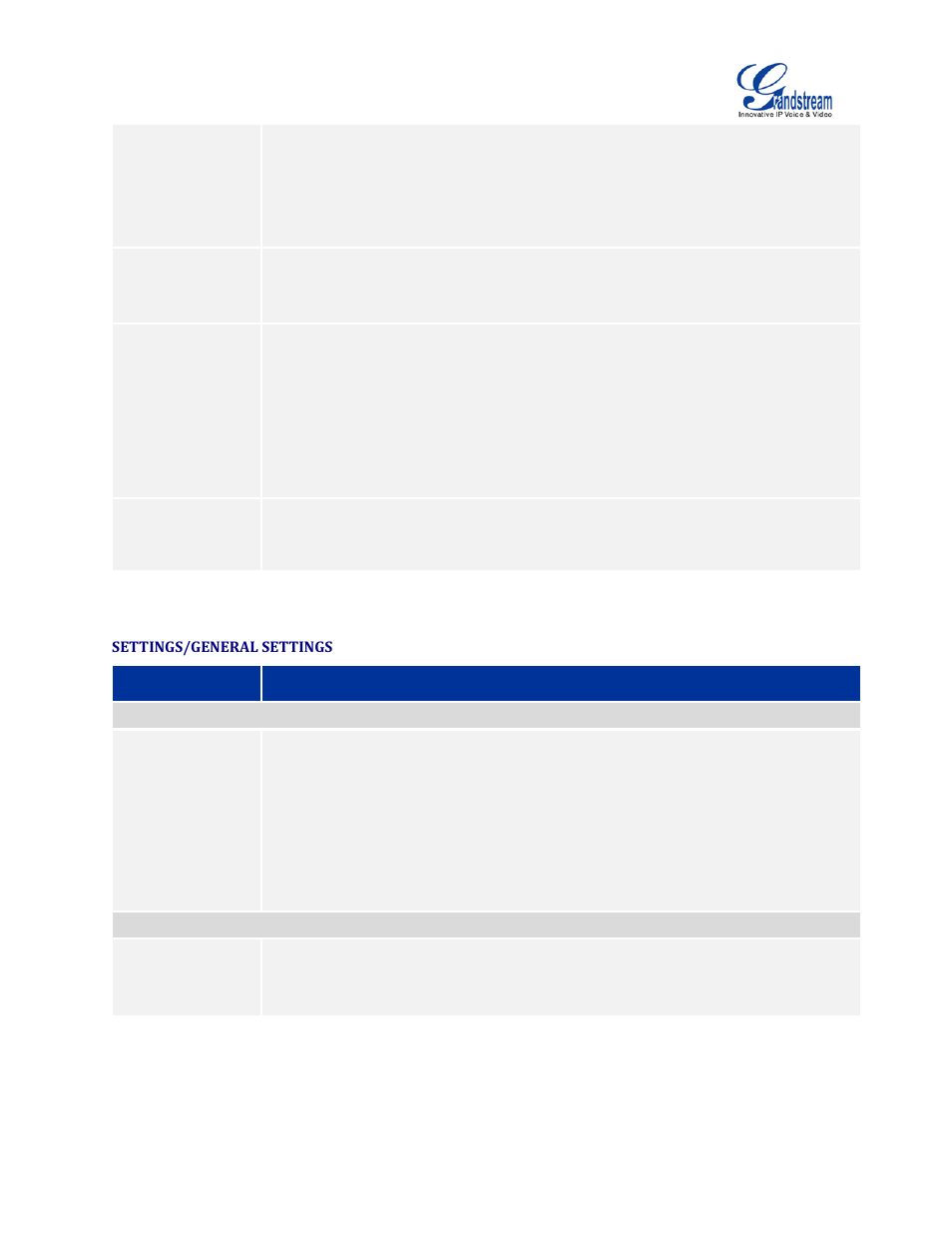 Settings/general settings | Grandstream GVC3200 Administration Guide User Manual | Page 46 / 62