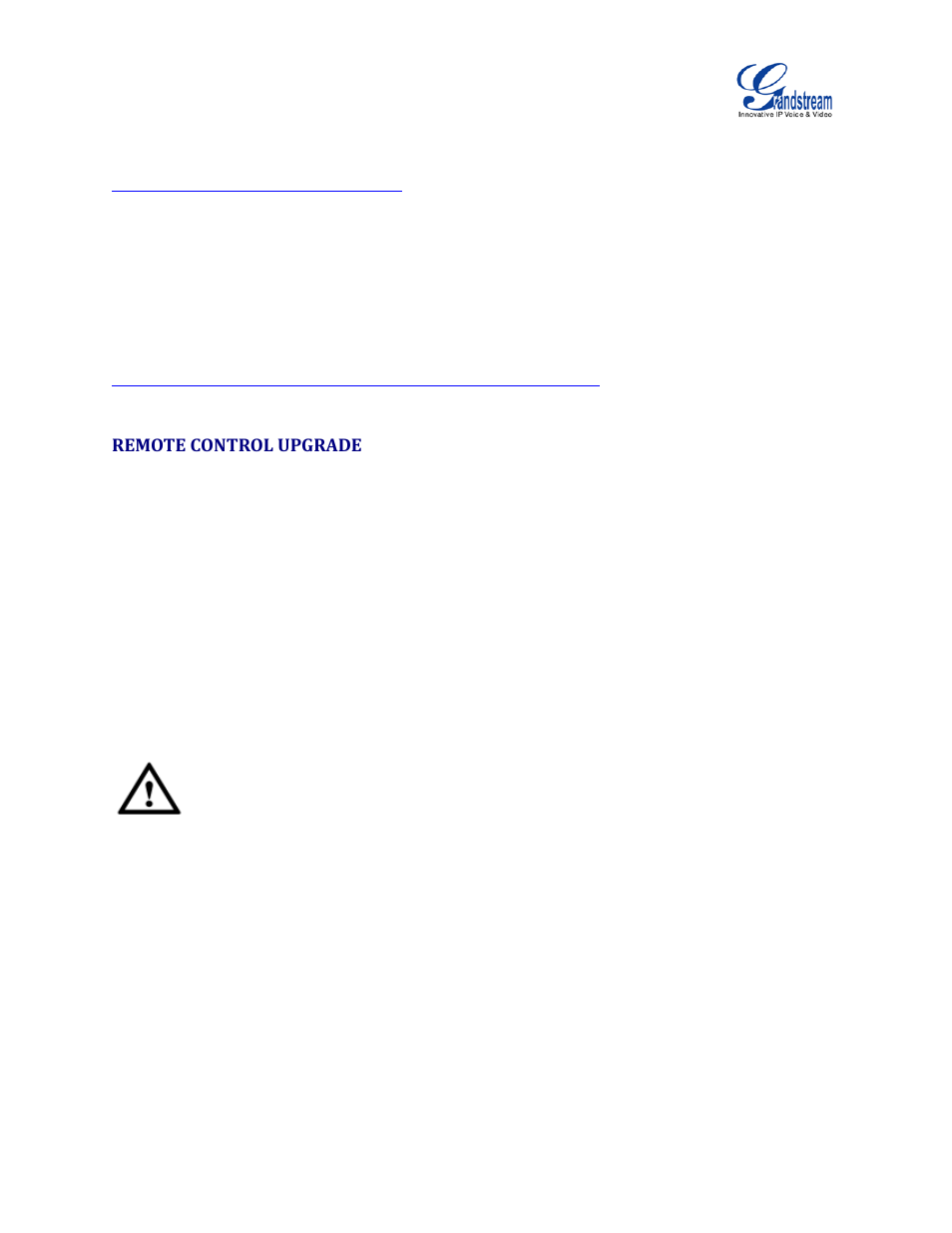 Remote control upgrade | Grandstream GVC3200 Administration Guide User Manual | Page 59 / 62