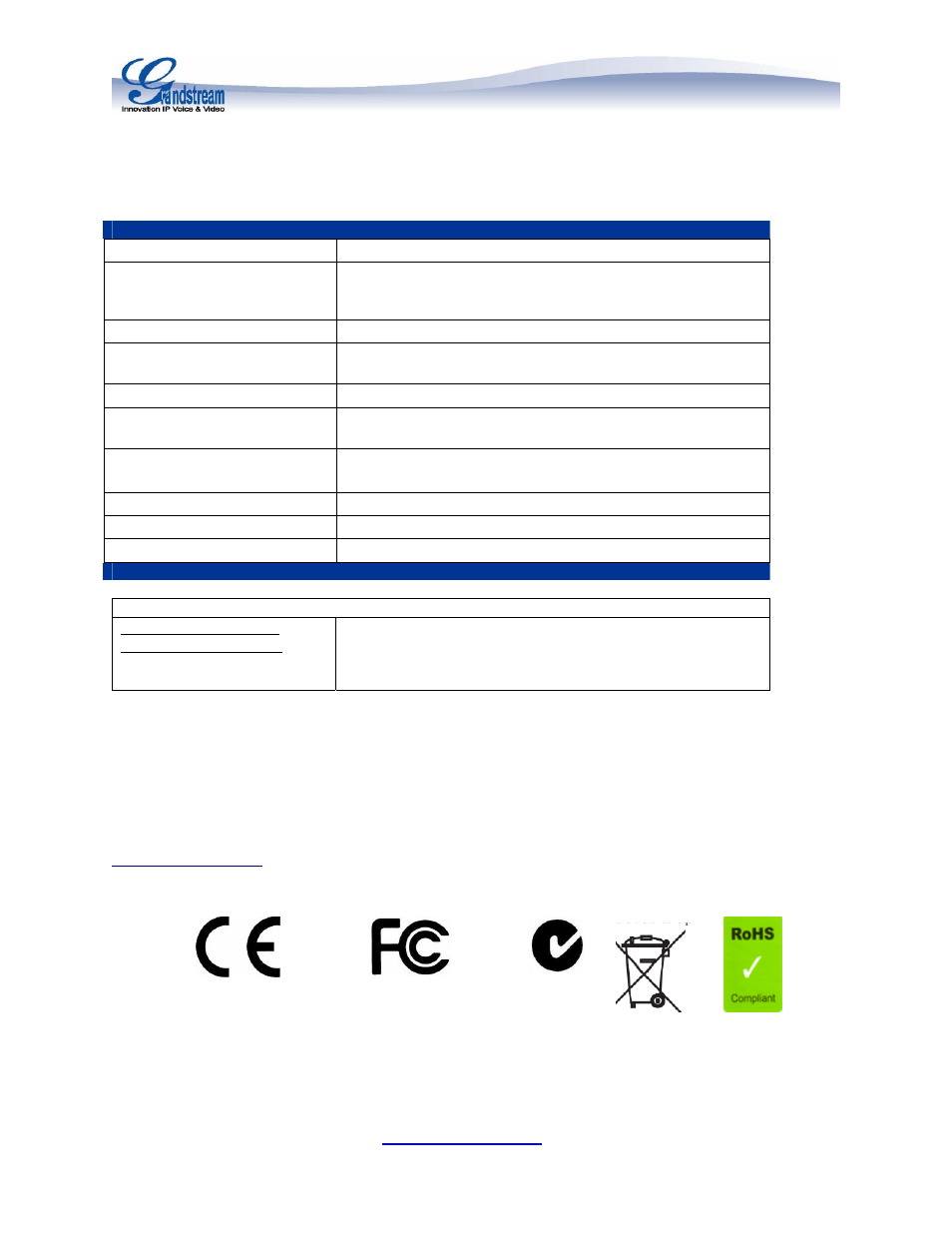 Declaration of conformity for gxp2000 | Grandstream GXP2000 User Manual | Page 4 / 6