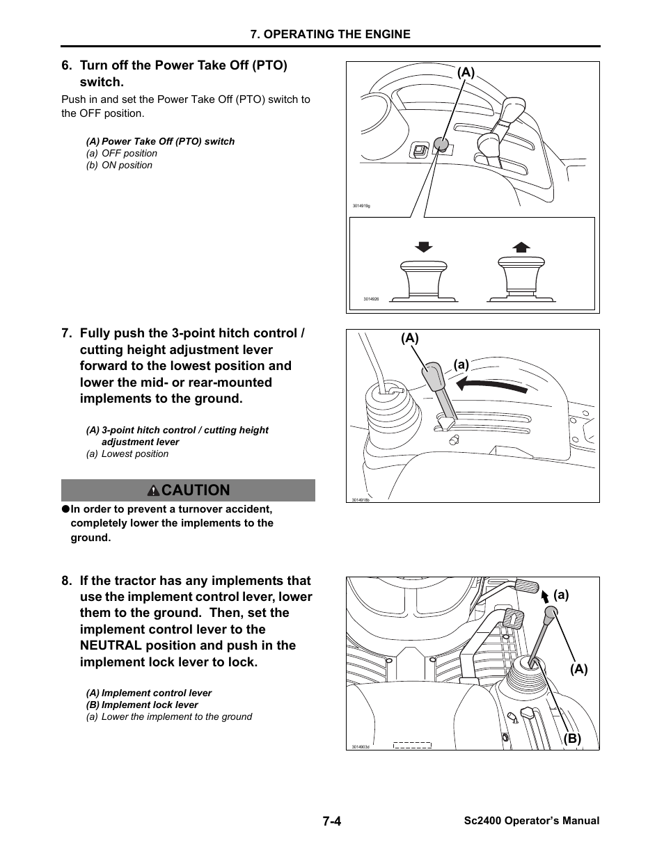 Caution | Cub Cadet SC2400 User Manual | Page 37 / 133