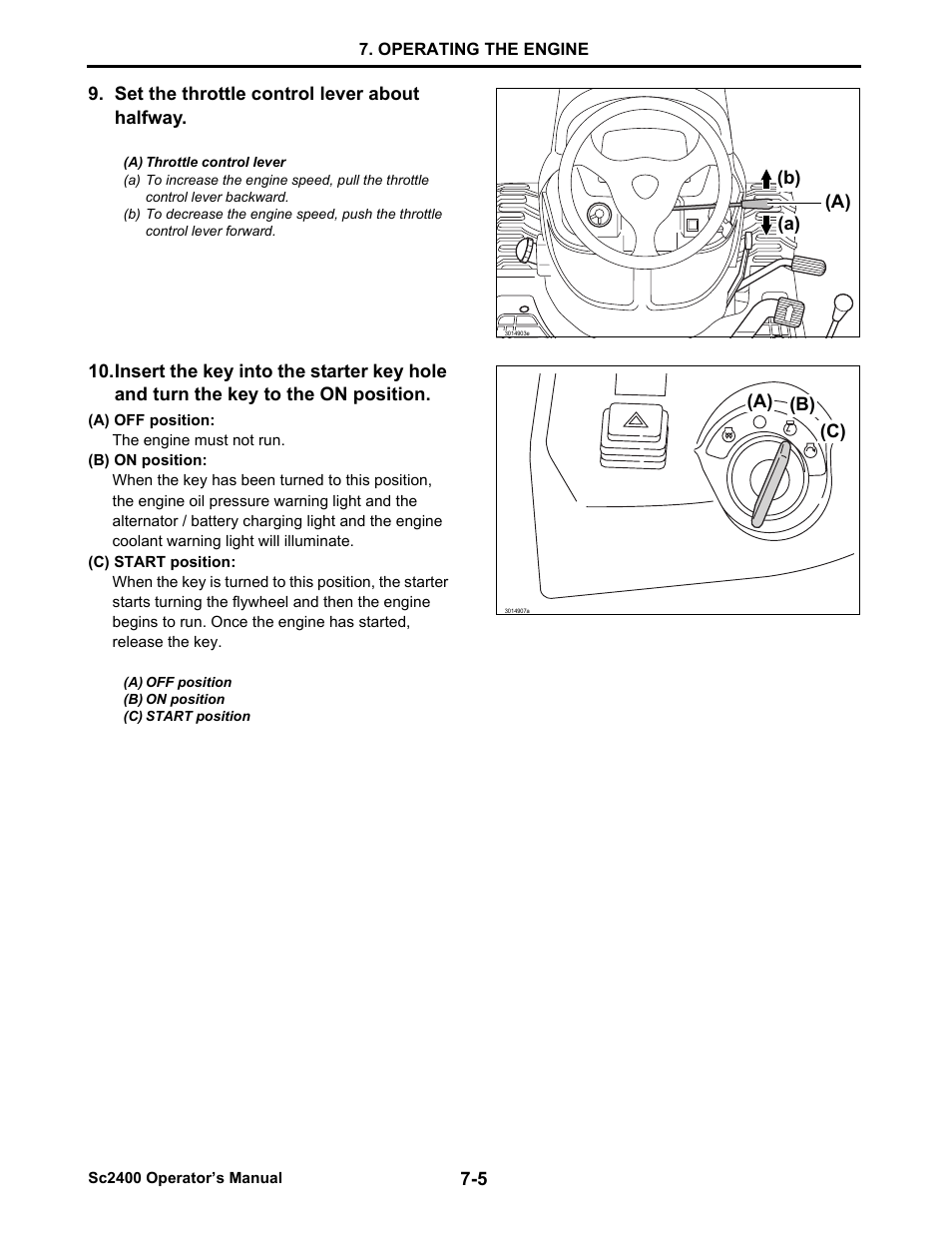 The engine must not run | Cub Cadet SC2400 User Manual | Page 38 / 133