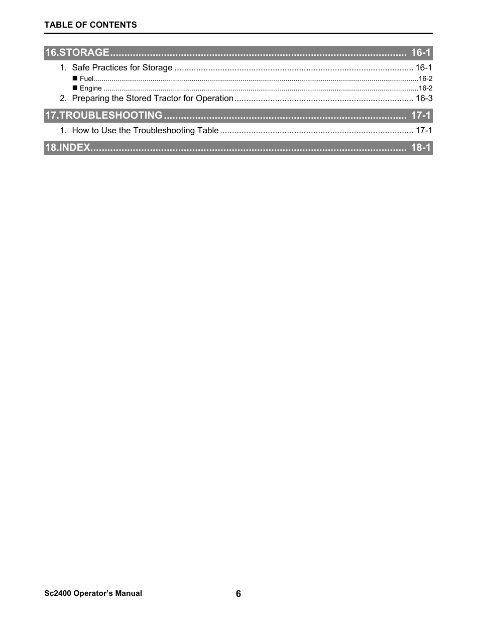 Cub Cadet SC2400 User Manual | Page 8 / 133