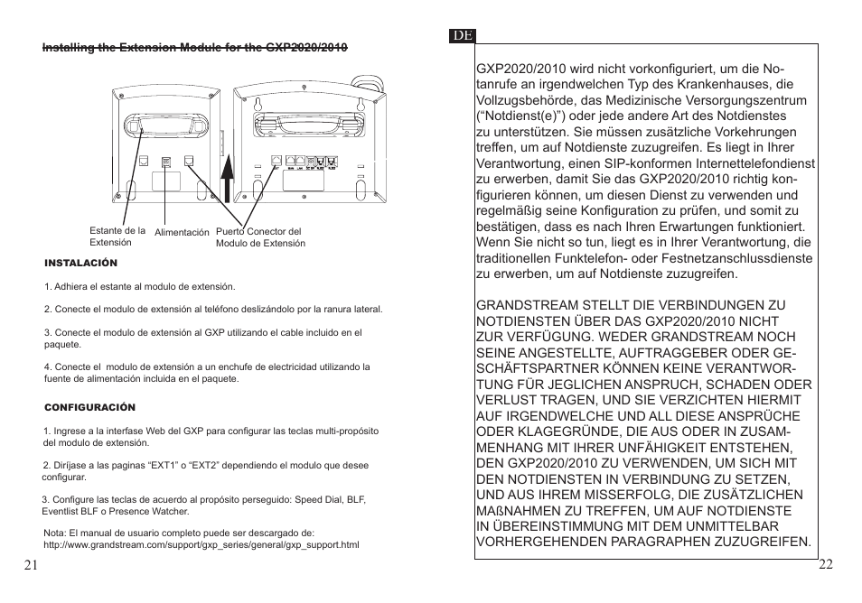 Grandstream GXP2010 User Manual | Page 12 / 22