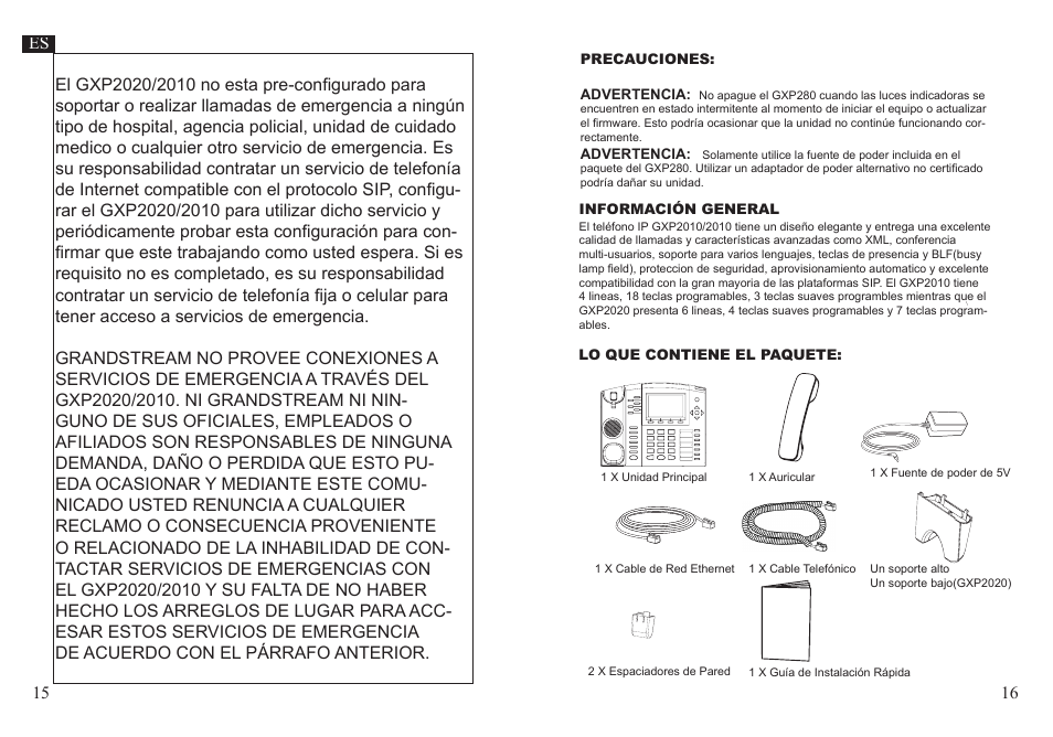 Grandstream GXP2010 User Manual | Page 9 / 22