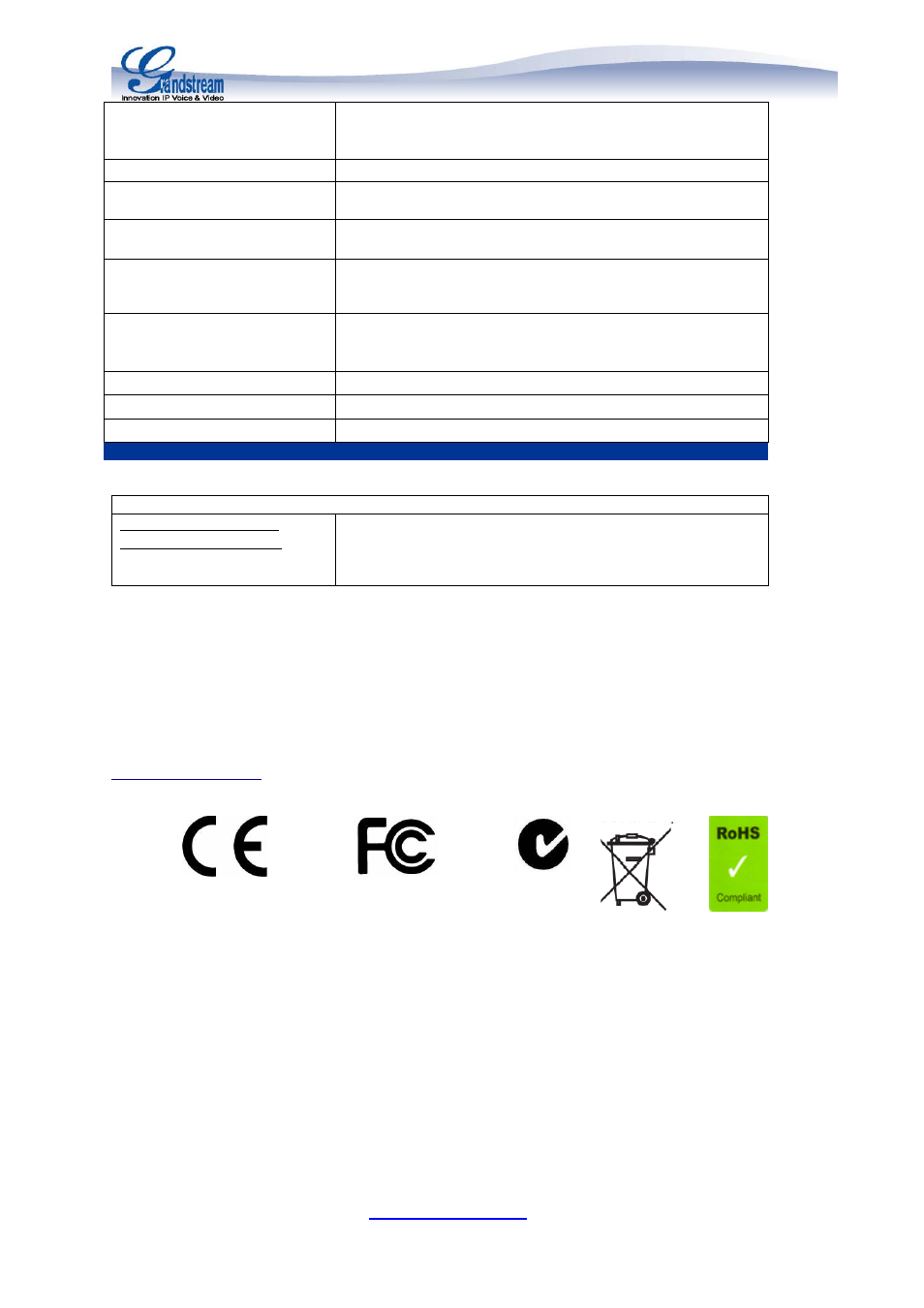 Declaración de conformidad para el gxp2020 | Grandstream GXP2020 User Manual | Page 5 / 7